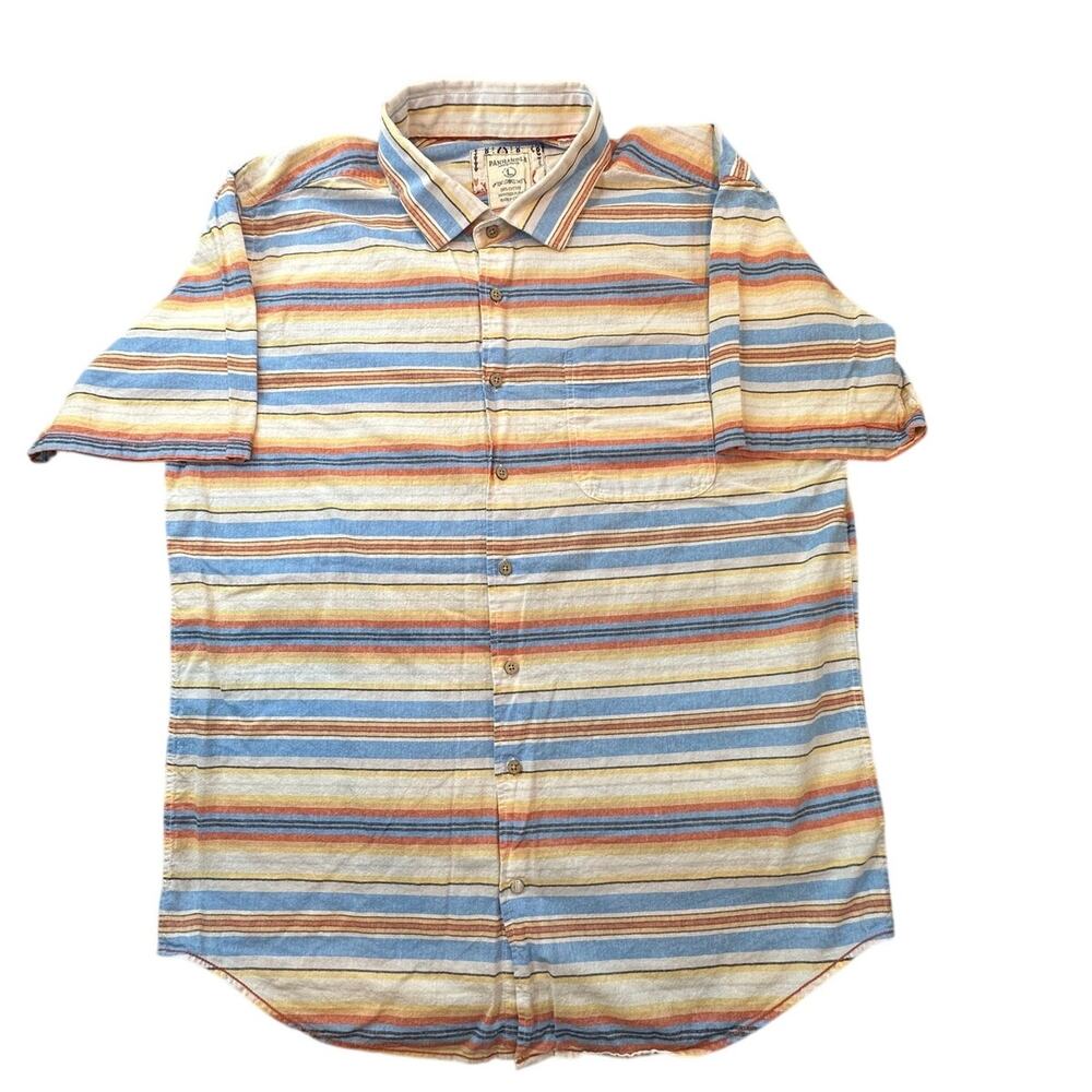 Panhandle Rough Stock Shirt Striped Cotton Button Down